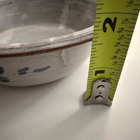 Nancy Owens Salt Glazed Pottery Seagrove Bowls dish SET Williamsburg blue floral - Picture 8 of 16